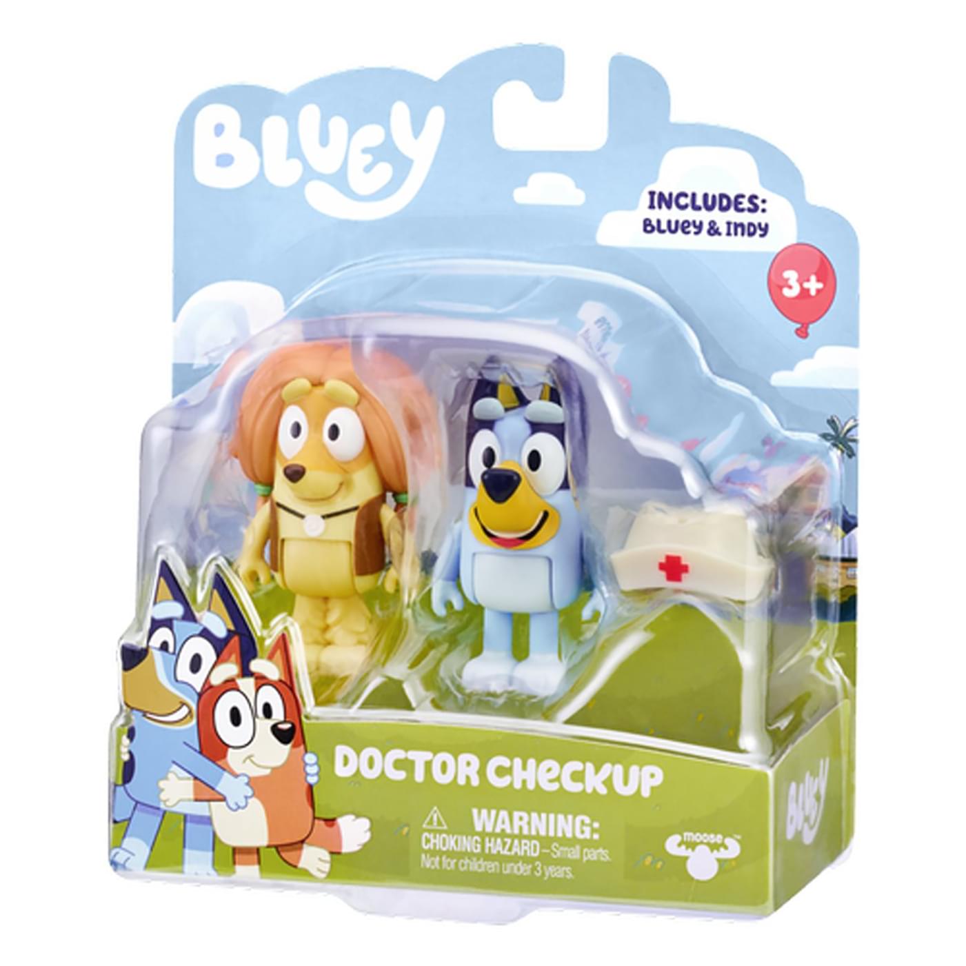 Bluey Doctor Checkup Action Figure 2 Pack | Bluey & Indy