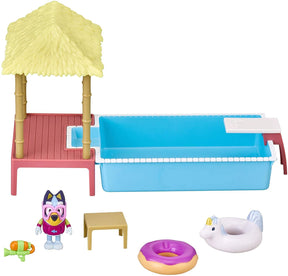 Bluey Pool Playset And Figure 2.5-3 Inch Articulated Figure And Accessories