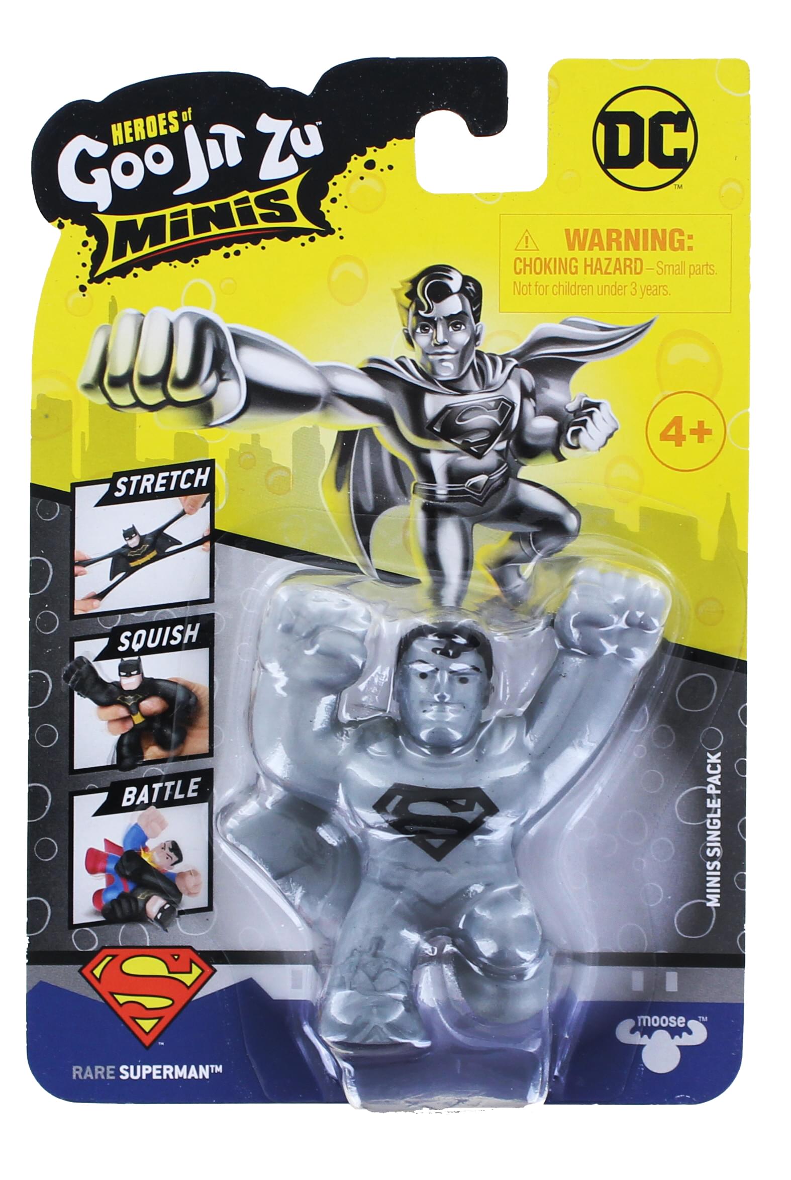 DC Heroes of Goo Jit Zu Squishy Mini Figure | Metallic Superman