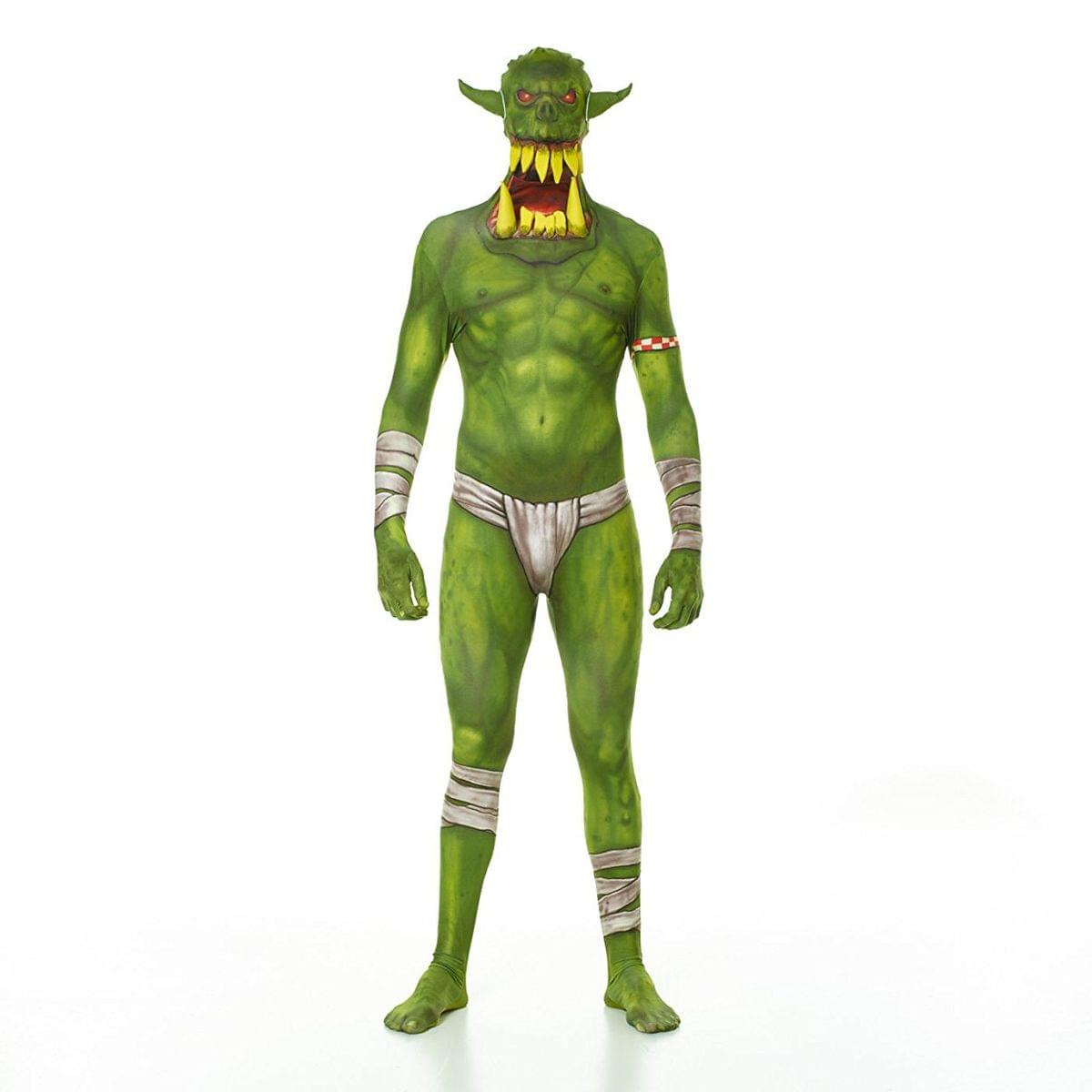 Jaw Dropper Green Morphsuit Costume Adult