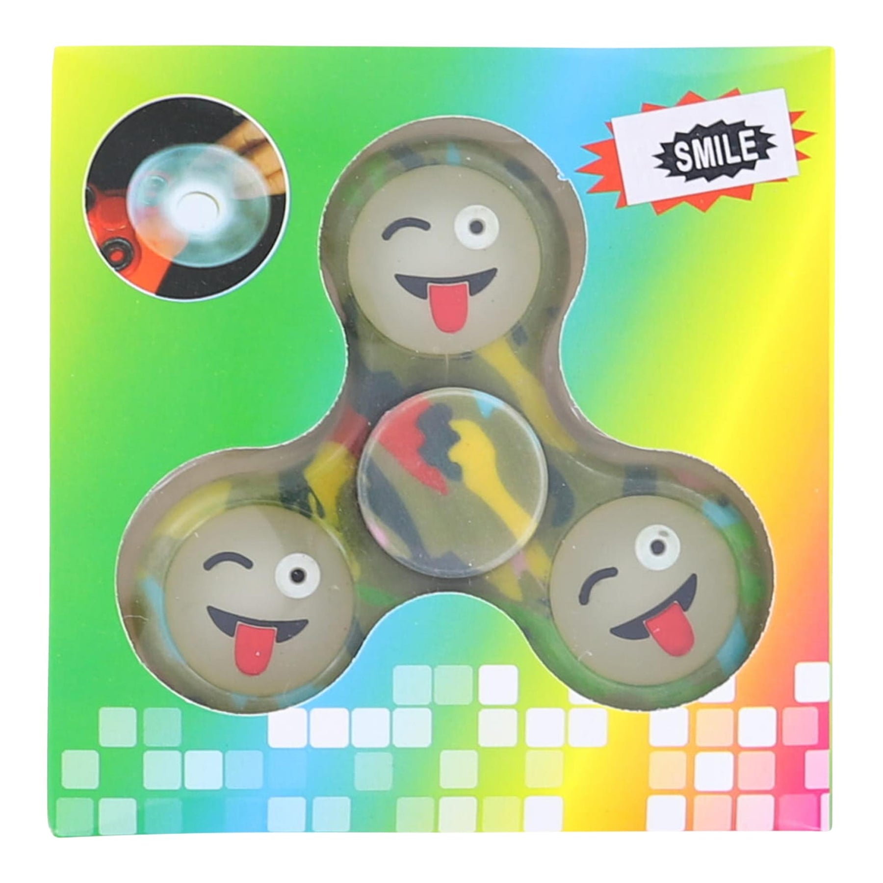Camo Emoji Fidget Spinner | Smiley
