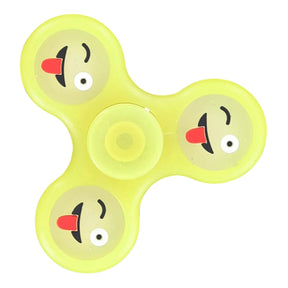 Glow In Dark Emoji Fidget Spinner | Yellow Winky
