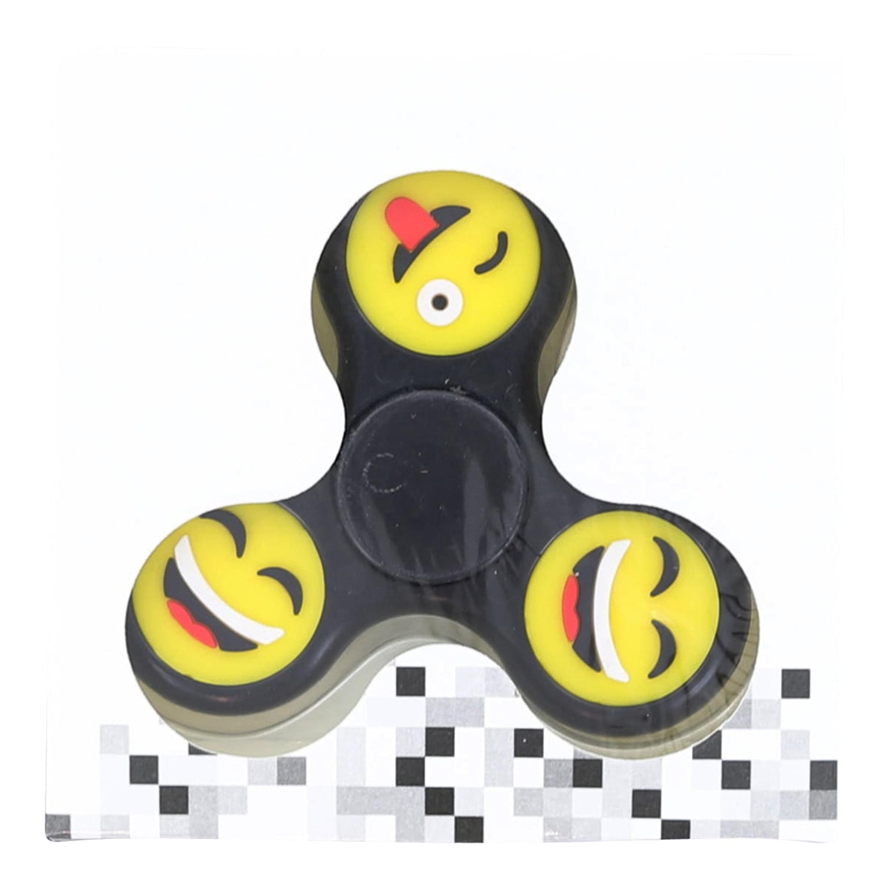 Emoji Solid Color Fidget Spinner | Black | Smile