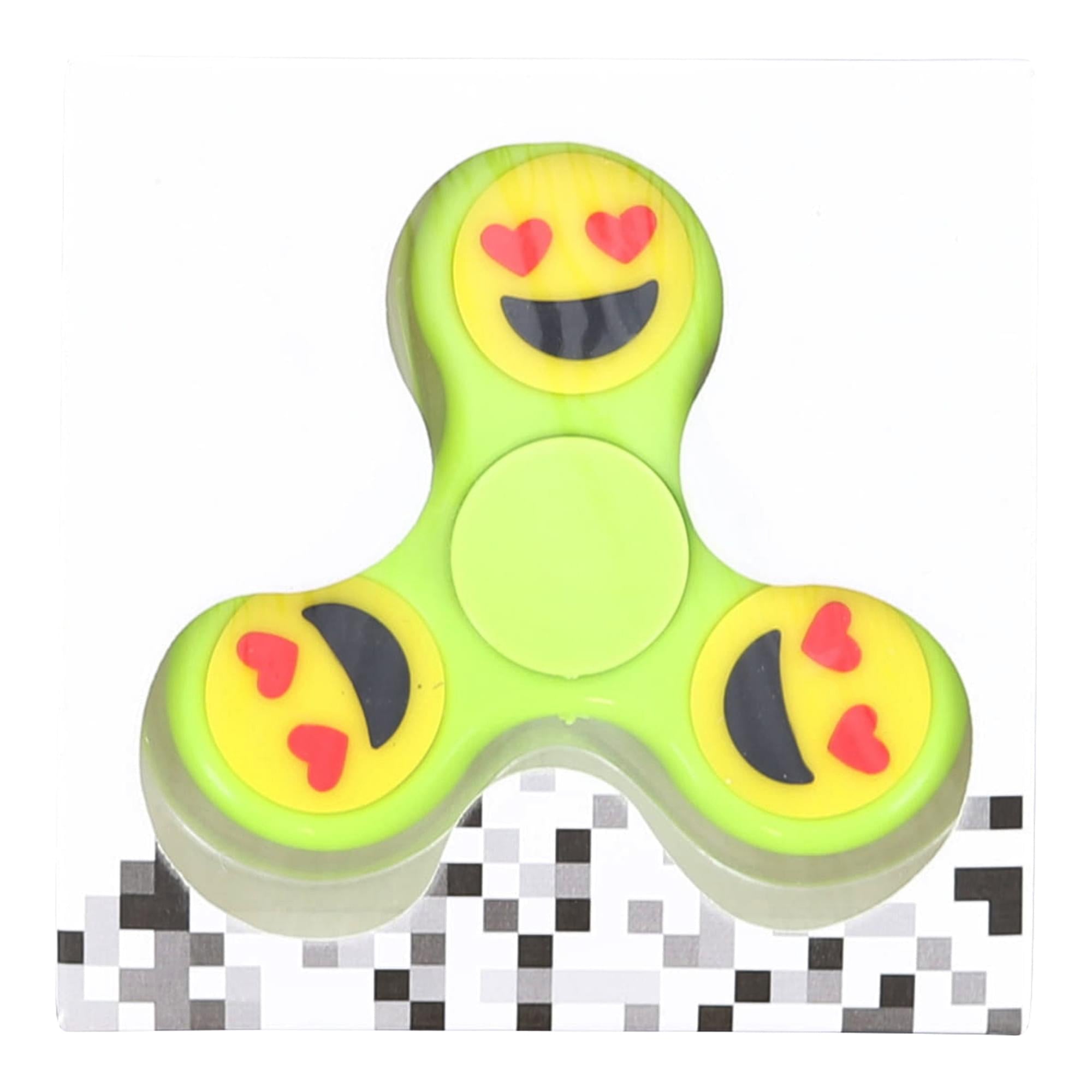 Emoji Solid Color Fidget Spinner | Green with Love Eyes