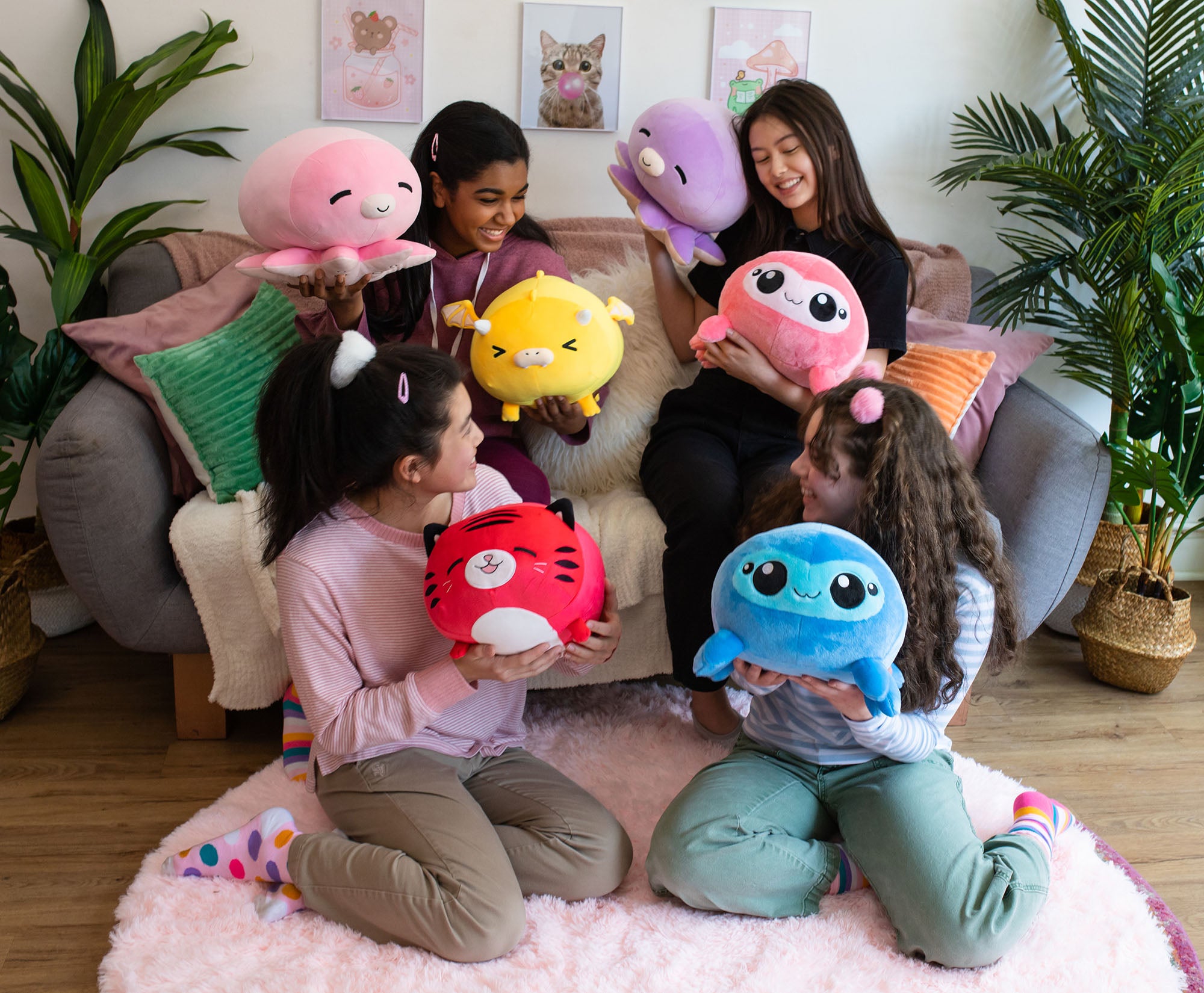 MochiOshis 12-Inch Character Plush Toy Animal Purple Octopus | Ibuki Inkyoshi