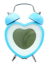 Heart Shaped Twin Bell Digital Alarm Clock, Blue