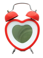Heart Shaped Twin Bell Digital Alarm Clock, Red