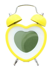 Heart Shaped Twin Bell Digital Alarm Clock, Yellow