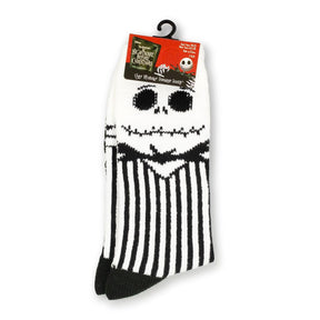 Jack Skellington Nightmare Before Christmas Striped Sweater Socks size 10-13