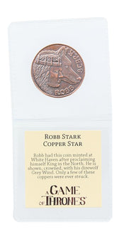 Game of Thrones Robb Stark Cooper Star Coin Replica