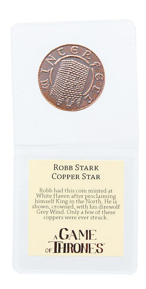 Game of Thrones Robb Stark Cooper Star Coin Replica