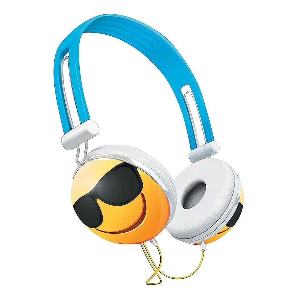 Emoji Overhead Stereo Headphones, Sunglasses