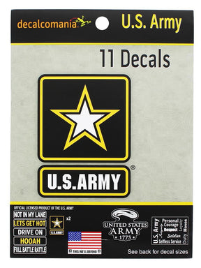 U.S. Army Decalcomania 11 Decal Pack