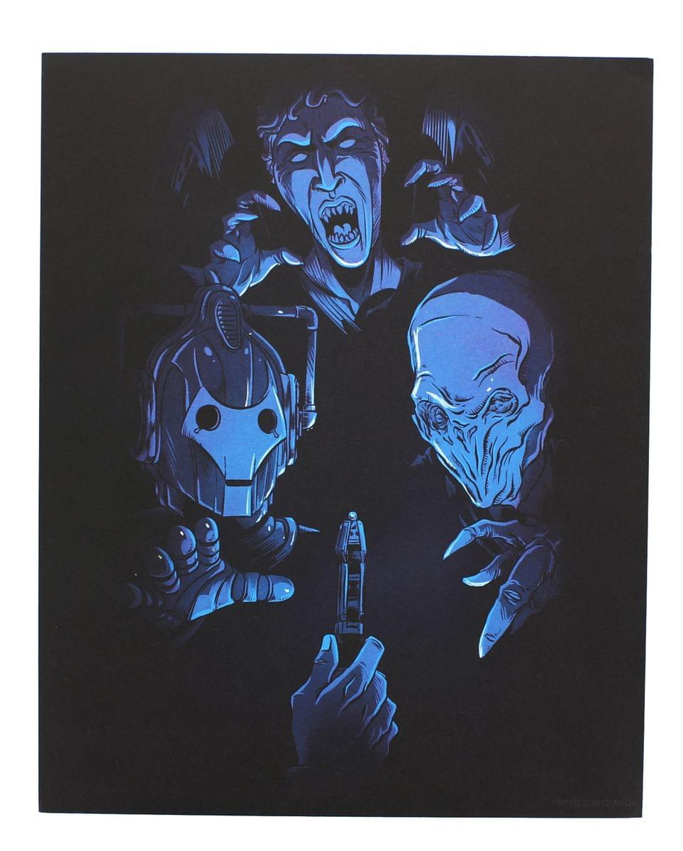 Doctor Who Villans 8x10 Art Print, Blue (Nerd Block)