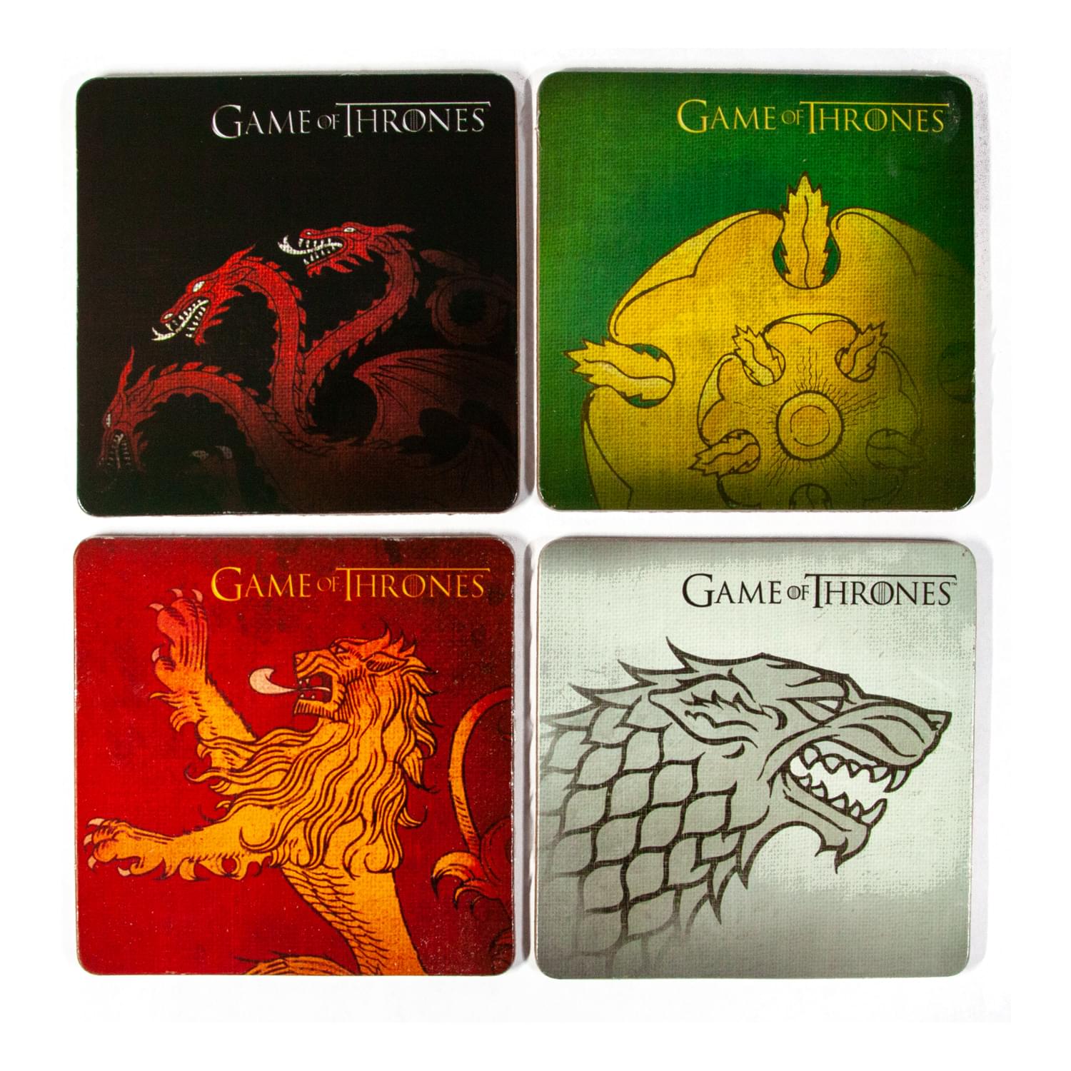 Game Of Thrones Coasters | Nerd Block Exclusive Drink Coaster Pads | Set of 4