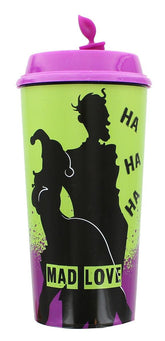 DC Comics "Mad Love" Harley Quinn and The Joker Travel Cup | Purple