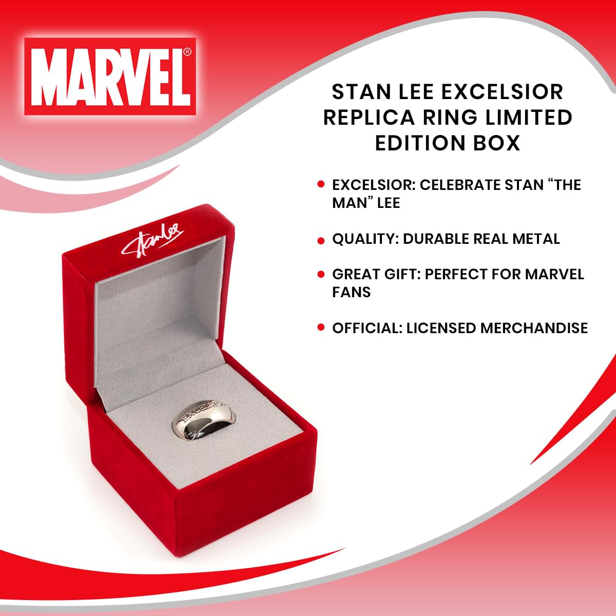 Stan Lee Excelsior Replica Ring Limited Edition Box