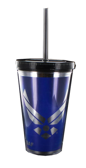 U.S. Air Force "USAF" 16oz Carnival Cup w/ Straw
