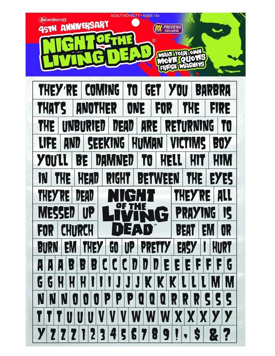 Night of The Living Dead Word Puzzle Magnet Set