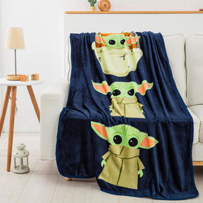 Star Wars The Mandalorian Expressions 46 x 60 Inch Silk Touch Throw Blanket