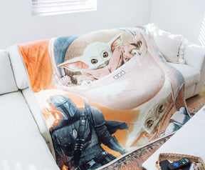 Star Wars The Mandalorian Longest Journey 60 x 80 Inch Silk Touch Throw Blanket