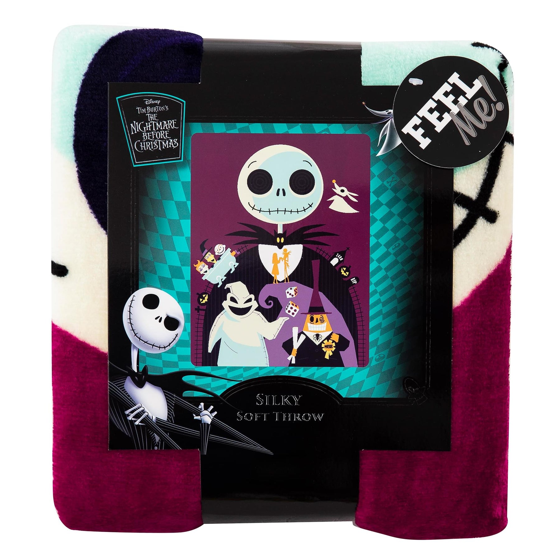 Nightmare Before Christmas Psychedelic 46 x 60 Inch Silk Touch Throw Blanket