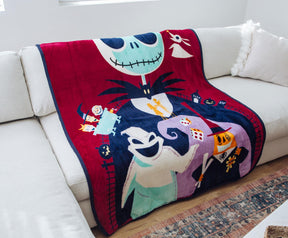Nightmare Before Christmas Psychedelic 46 x 60 Inch Silk Touch Throw Blanket