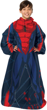 Marvel Spider-Man Youth Silk Touch Comfy Throw Blanket with Sleeves