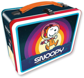 Peanuts Snoopy In Space Retro Style Tin Tote