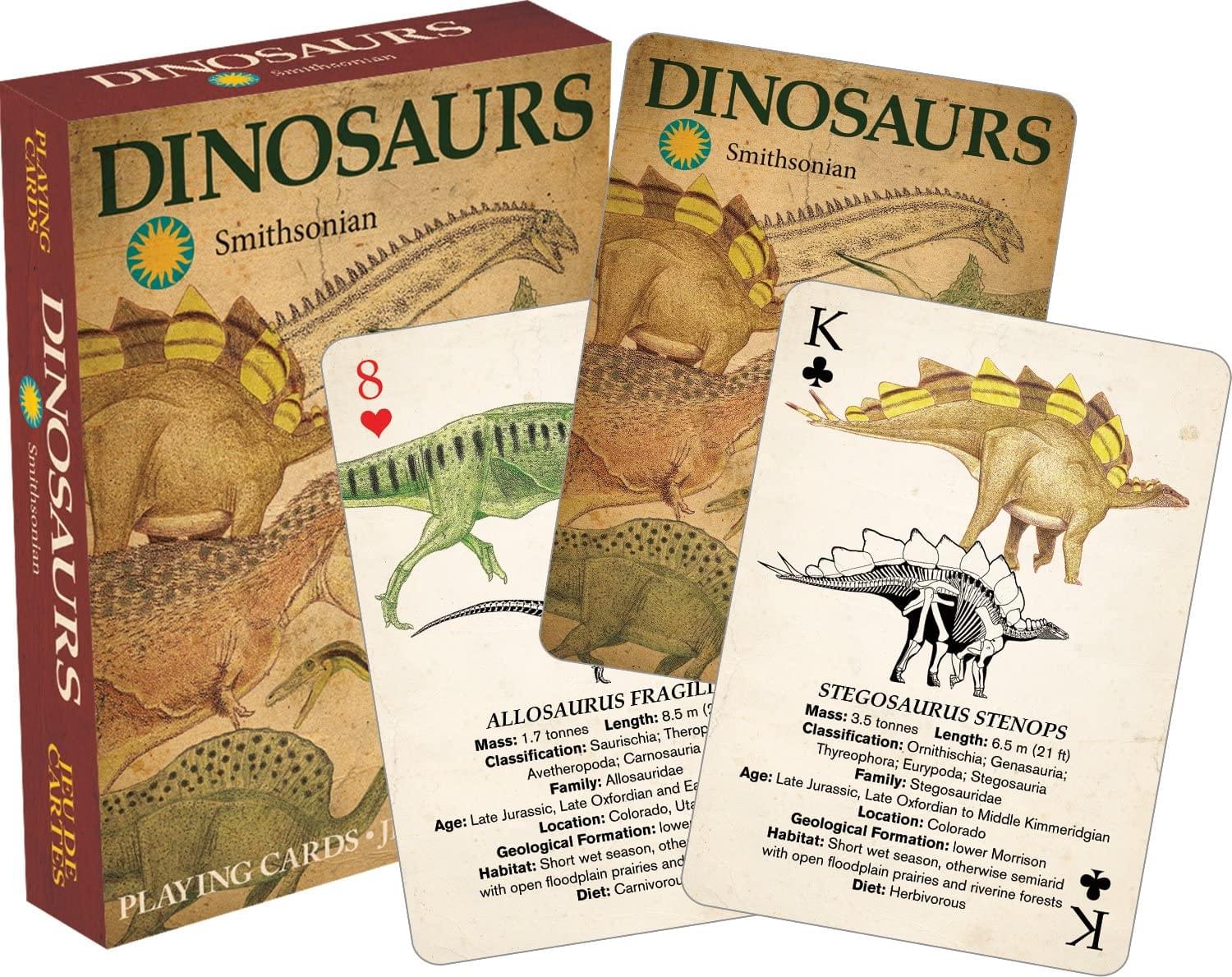 Smithsonian Dinosaurs Playing Cards | 52 Card Deck + 2 Jokers
