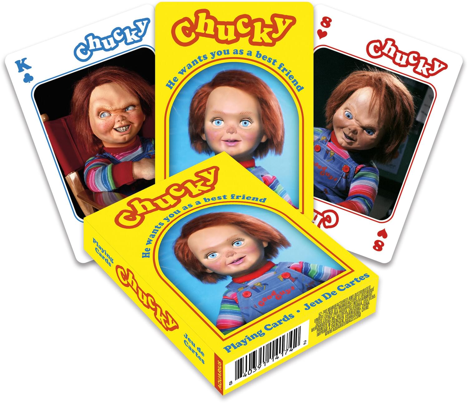 Child's Play Chucky Playing Cards | 52 Card Deck + 2 Jokers