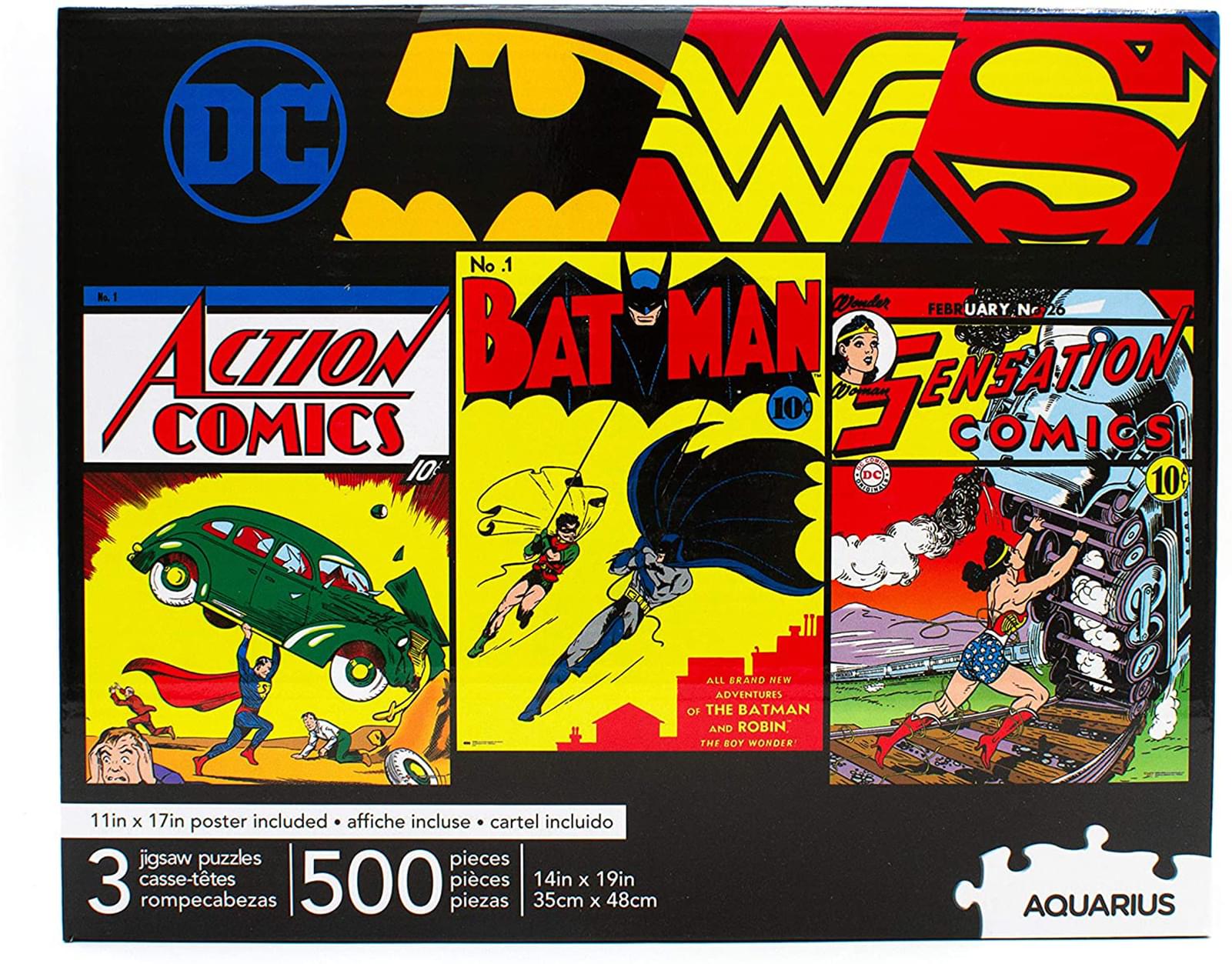 DC Comics 500 Piece Jigsaw Puzzles | Set of 3