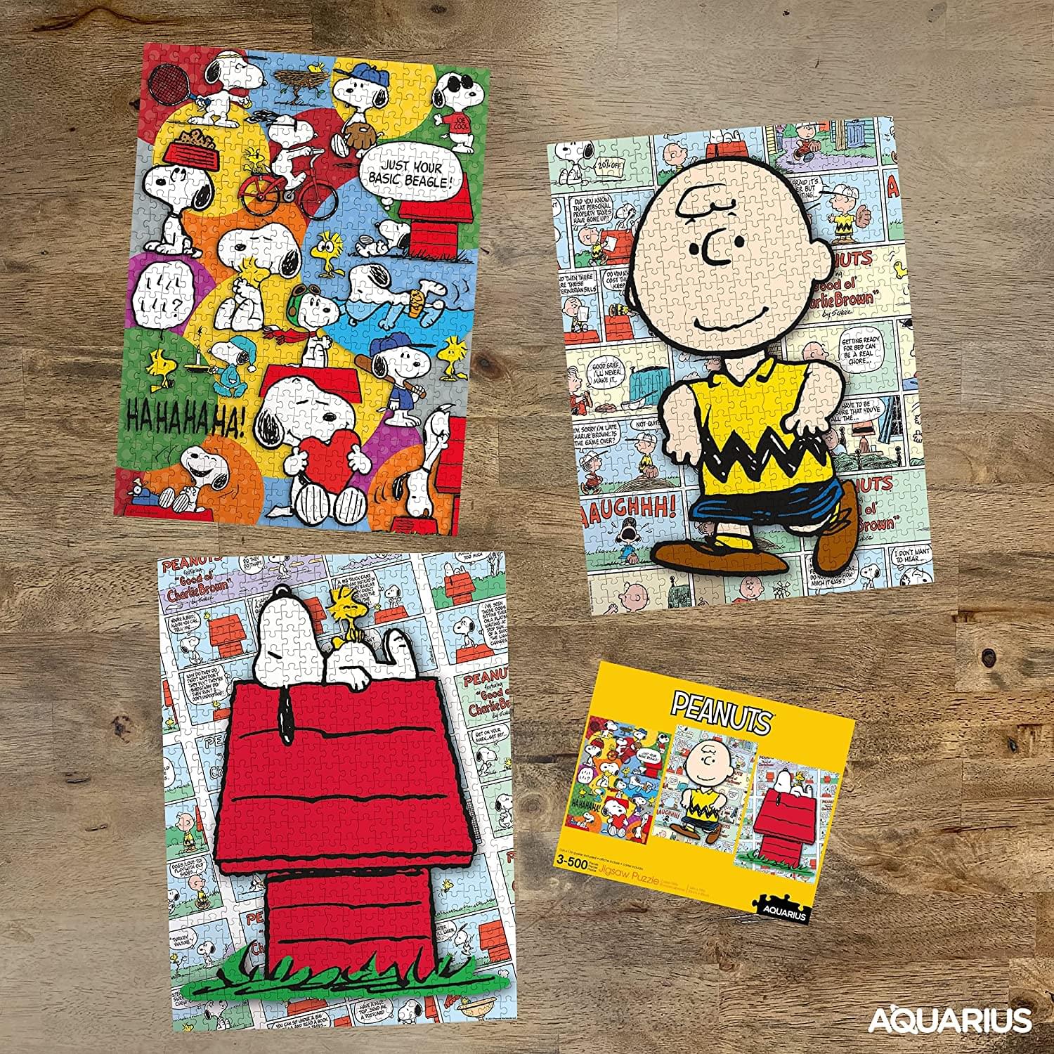Peanuts 500 Piece Jigsaw Puzzle 3-Pack