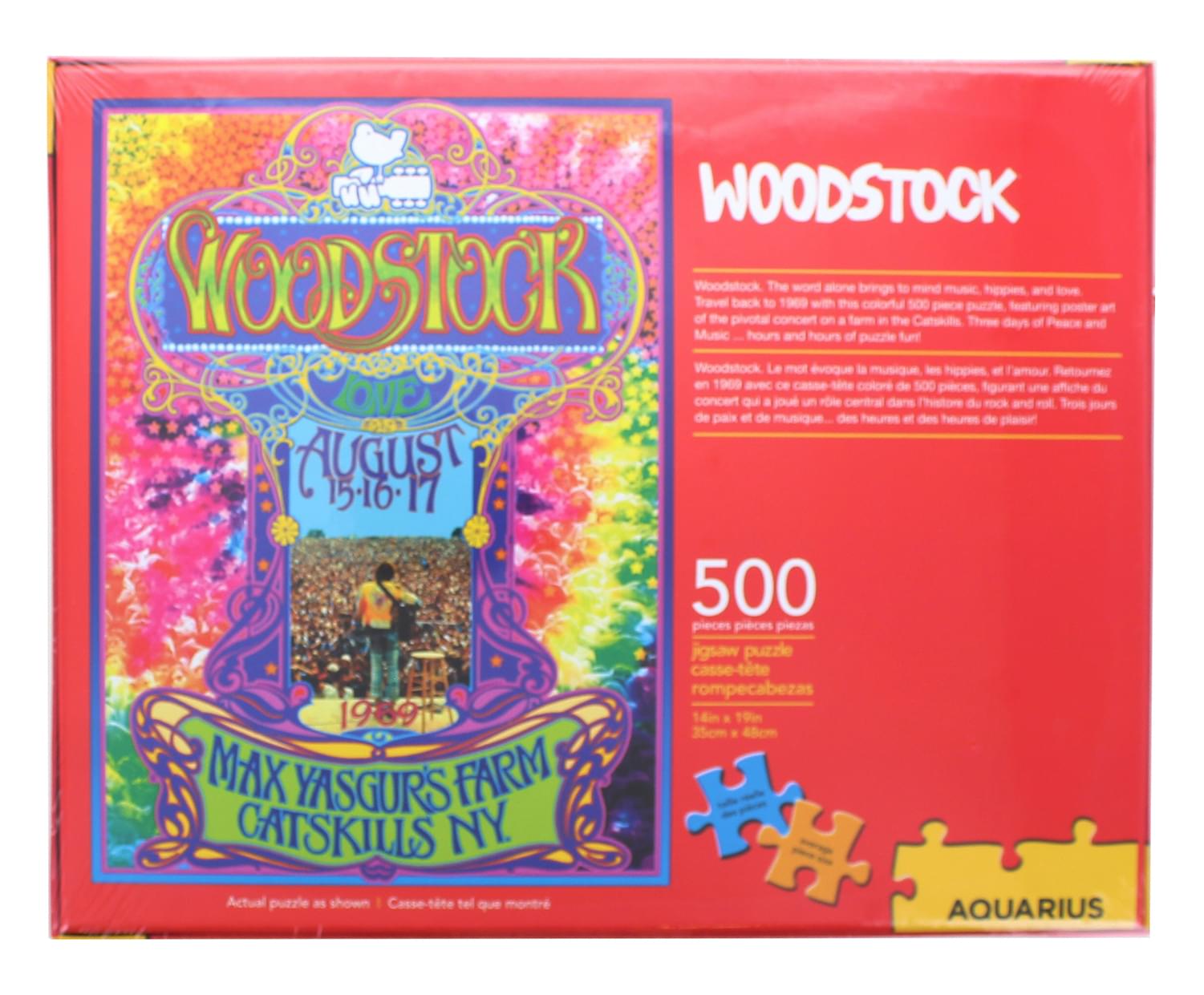 Woodstock Concert Poster 500 Piece Jigsaw Puzzle