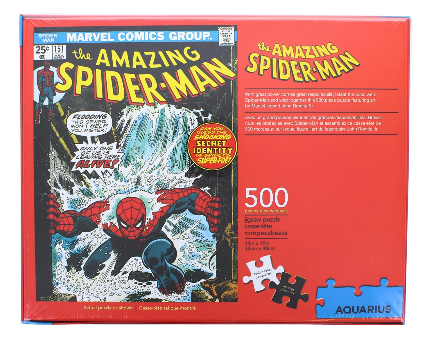 Marvel Spider-Man #151 Comic Cover 500 Piece Jigsaw Puzzle
