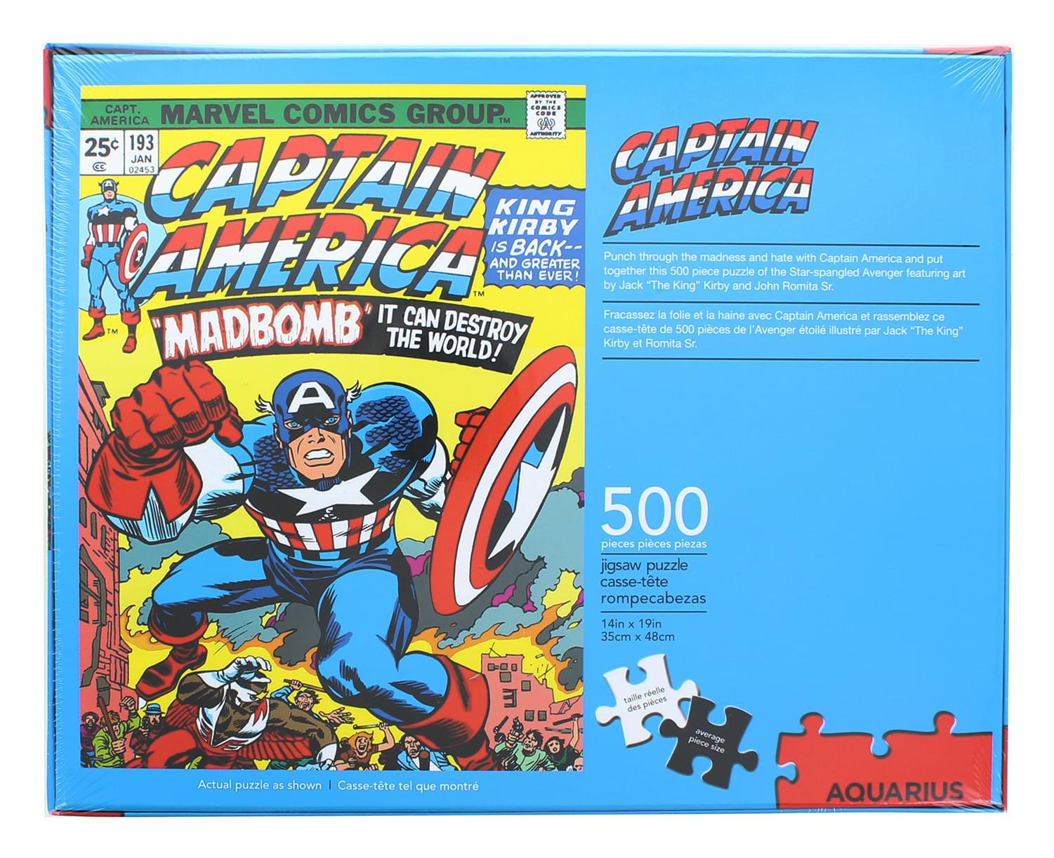 Marvel Captain America #193 Comic Cover 500 Piece Jigsaw Puzzle