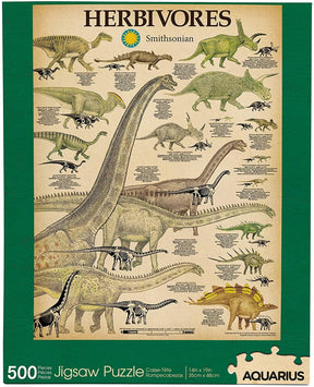 Smithsonian Herbivore Dinosaurs 500 Piece Jigsaw Puzzle