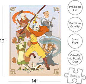 Avatar The Last Airbender Cast 500 Piece Jigsaw Puzzle