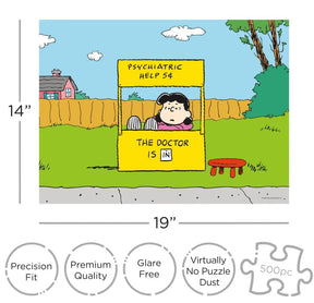 Peanuts Lucy Doctor Is In 500 Piece Jigsaw Puzzle