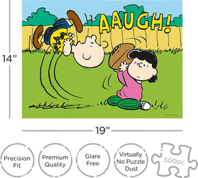 Peanuts Lucy Football 500 Piece Jigsaw Puzzle
