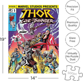 Marvel Thor Love and Thunder Comic 500 Piece Jigsaw Puzzle
