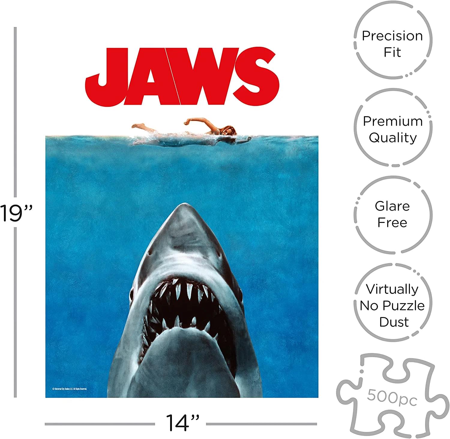 JAWS One Sheet 500 Piece Jigsaw Puzzle