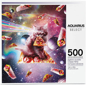 Random Galaxy Pizza Cat 500 Piece Jigsaw Puzzle