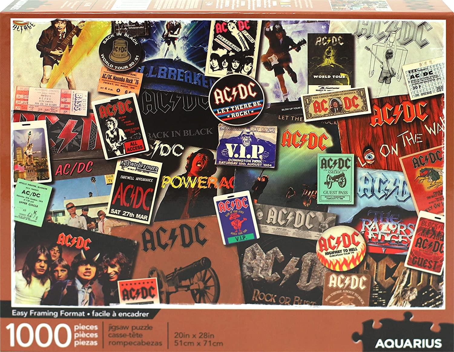 AC/DC Albums 1000 Piece Jigsaw Puzzle