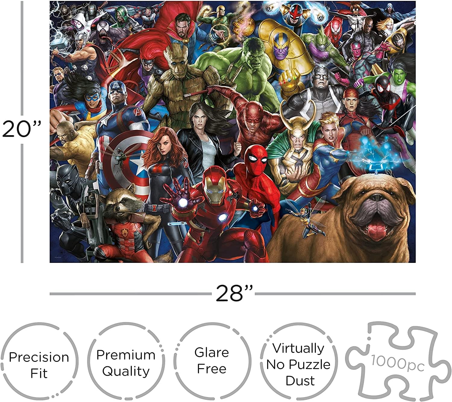 Marvel Cast 1000 Piece Jigsaw Puzzle