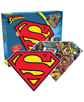 DC Comics Superman Logo 600 Piece Shaped 2 Sided Jigsaw Puzzle