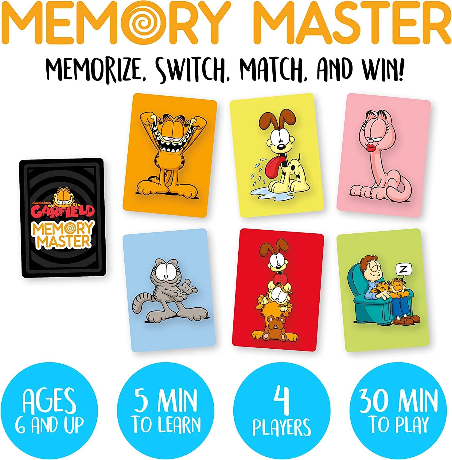 Garfield Memory Master Card Game