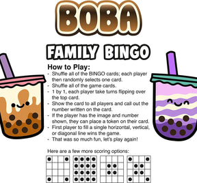 Boba Bingo Family Bingo