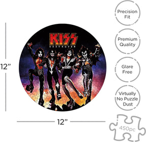 KISS Destroyer 450 Piece Record Disc Jigsaw Puzzle