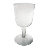 Clear Plastic Wine Glasses 2 Piece 5.5 oz 20 Count